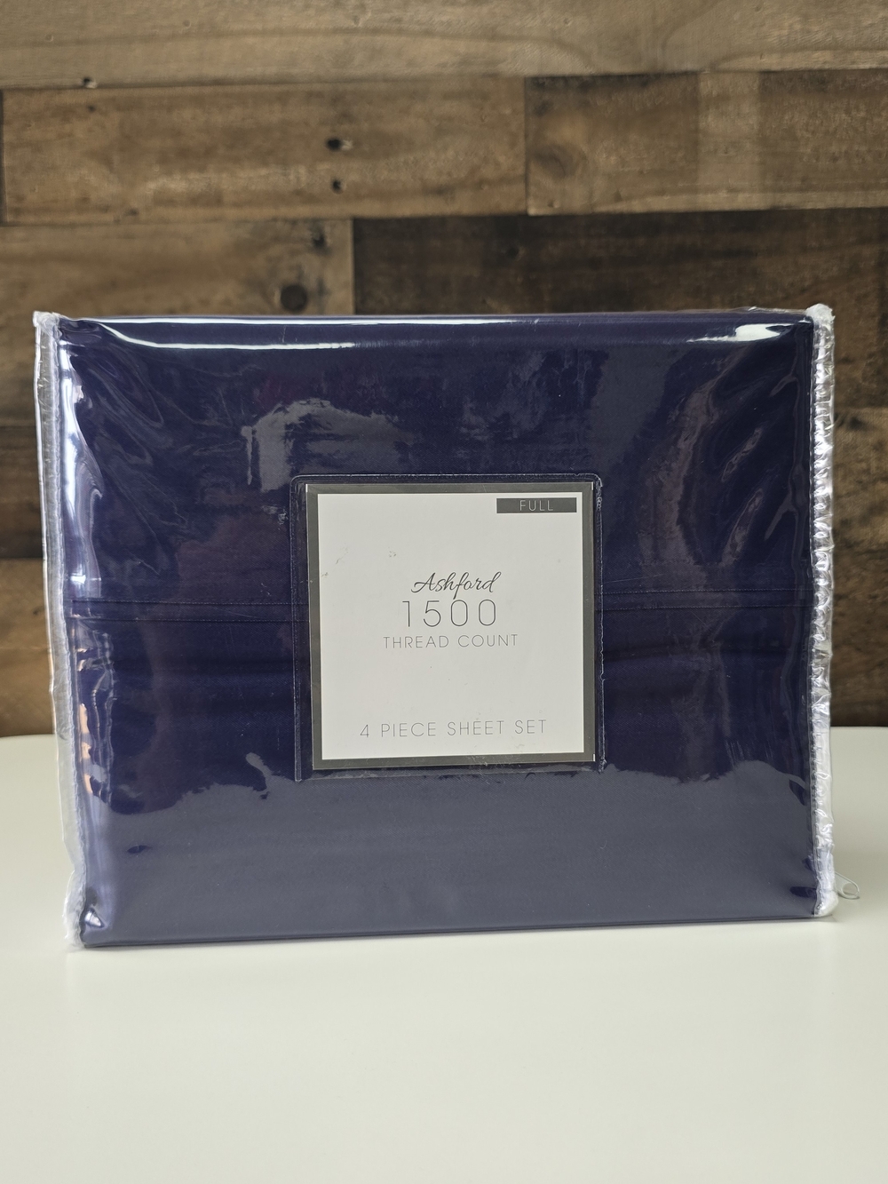 Ashford Deep Navy 4-Piece Luxury Sheet Set Full Size 1500TC